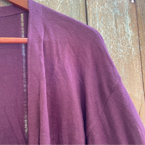 HALOGEN Women’s Burgundy Soft Open Front‎ Cardigan Viscose Cashmere Size Small - Picture 7 of 12